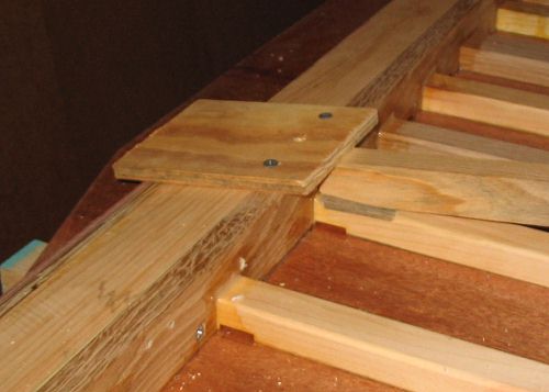 carlins at the transom beam