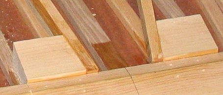 blocks used to glue in carlins at bow