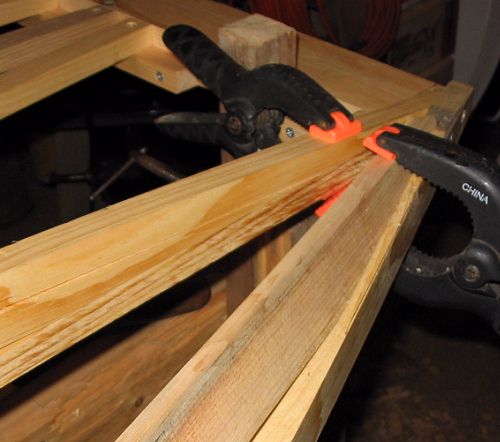 chine cut and beveled at bow