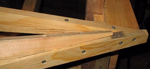 chine cut and beveled at bow