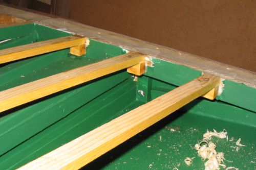 deck battens attached at transom