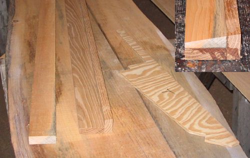 Pieces of transom beam.  Assembled beam inset.