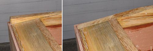 trim sheer clamp at the transom